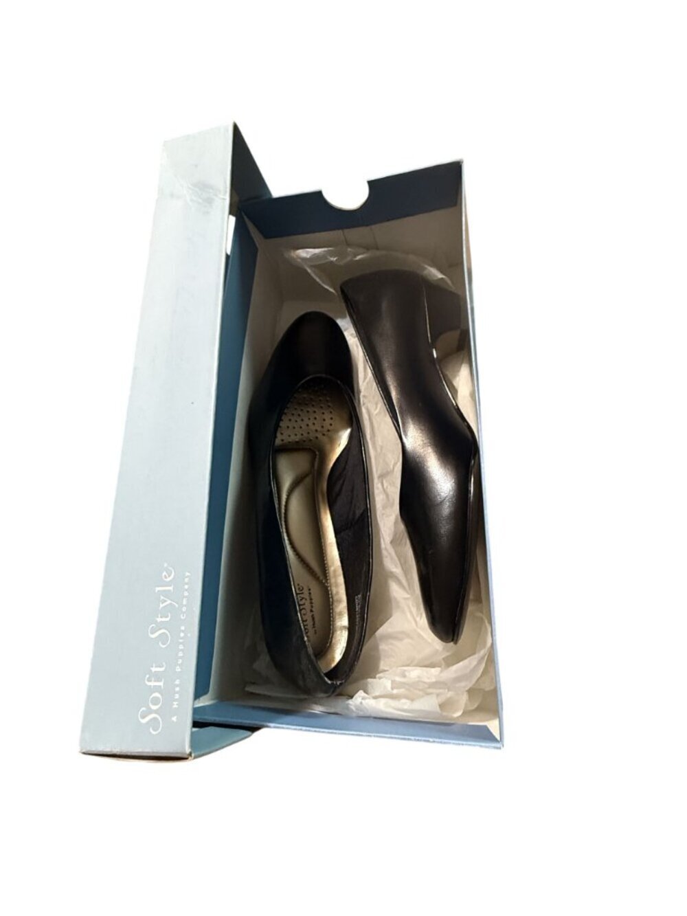 Style Soft Hush Puppy Black Low-Heel Women’s Slip-On Dress 9N - Picture 9 of 10